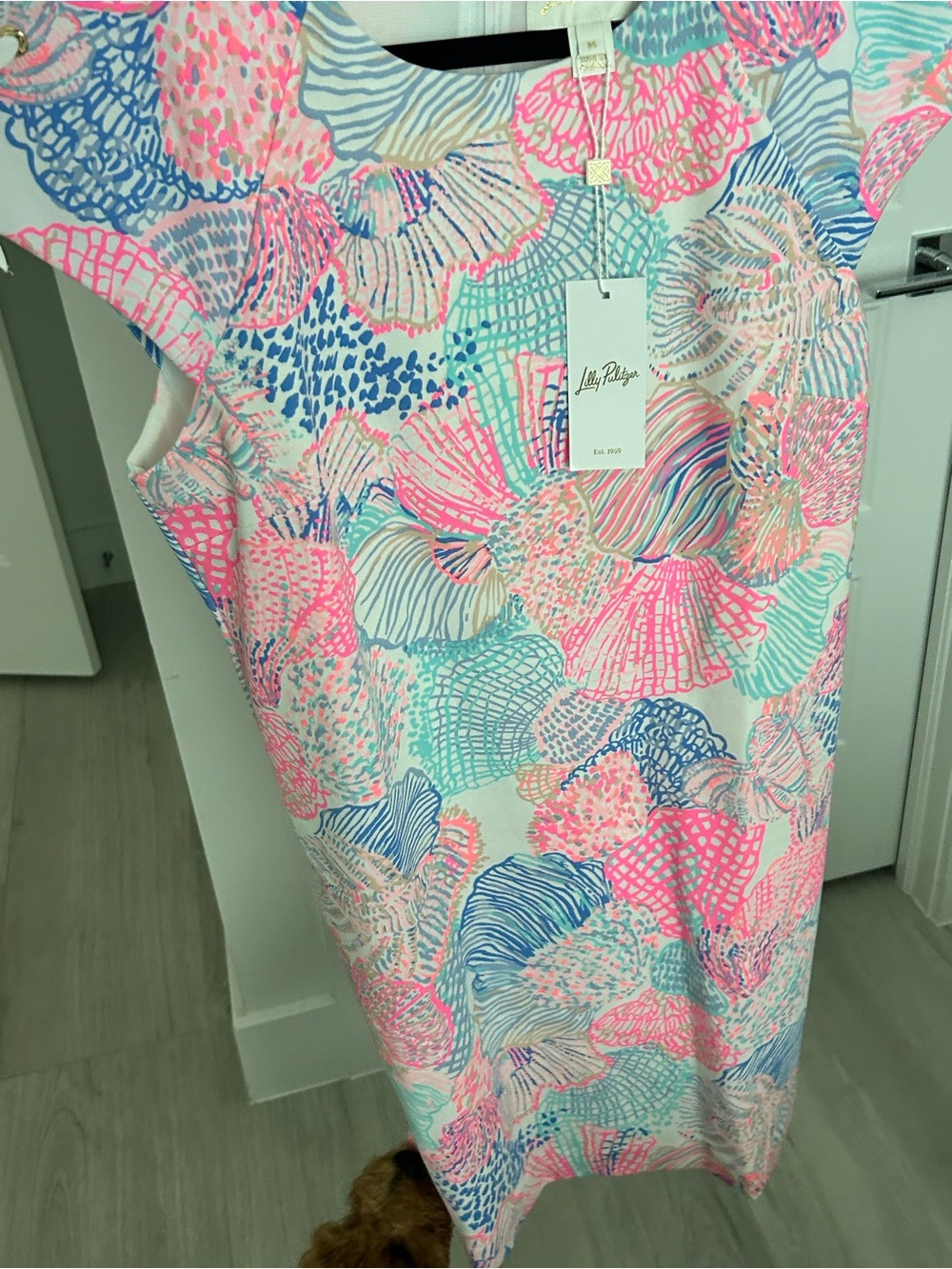 Lilly Pulitzer Pink, Blue & Mint Shell-Print Shift Dress